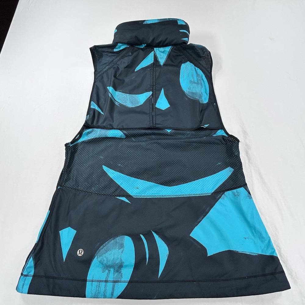 Lululemon Pack-It Vest Womens 6 Blue Full Zip Hooded Running Windbreaker - Picture 7 of 10
